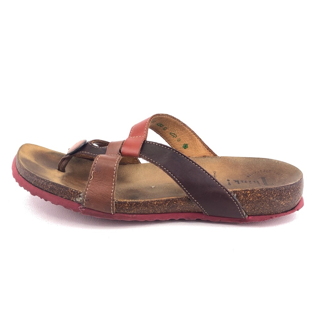 Think! Julia Strappy Leather Footbed Sandals EUR 41